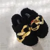 Half-Dull Slippers Baotou Style Wool Shoes For Autumn And Winter Women's Outer Wear Warm Lamb Flat-Bottomed Lazy Mules 70246 41502 36638 91210