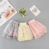 Girls Princess Skirt 2021 Kids Flower Falbala Bowknot mini Skirts sweet Children embroider Tulle Tutu Skirt Girl Clothes C6969
