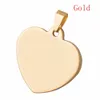 10 pcs Wholesale 33x34mm Heart 4 Colors Unisex Stainless Steel Stamping Blank ID Dog Tags Pendant Necklace Jewelry Findings Y200922