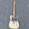 Nueva llegada 6 cuerdas Amarillo Retro Guitarra eléctrica con fretboard de arce, Pickguard negro, estilo vintage puede ser personalizado