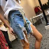 Twotwinstyle Bandaż Denim Krótki Dla Kobiet Wysoka Waist Patchwork Tassel Sexy Casual Spodenki Kobiet Moda Odzież Lato 210724