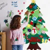 Dzieci DIY poczuć dekorację choinki dla domu Navidad Year Prezenty Ozdoby Santa Claus Xmas Y201020