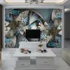 Klassieke 3d behang muur papieren europees paleis luxe bloemen interieur woonkamer slaapkamer keuken home decor schilderij muurschildering wallpapers