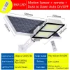 Solar Street Lamp Light 4 в 1 Пульт дистанционного управления PIR Датчик движения Солнечная питание Открытый Водонепроницаемый Садовый Гарди