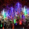 30/50cm 8チューブ流星シャワーレインLEDストリングライトクリスマスツリーの装飾ストリートガーランドのデコレーションNOEL新年ナビダッド