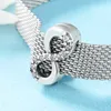 Fashion 925 Sterling Silver sparkling Infinity love symbol Clips bead Fit Original reflection Bracelet Jewelry making Q0531