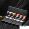 Wallet Men Interior Leather Personality Long Money Clips Fashion Folded High Grade Business Bag