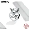 WOSTU Thanksgiving Family Charm 925 Sterling Silver Infinity Heart Perle Pendentif Fit Original Bracelet DIY Collier Bijoux Cadeau Q0531