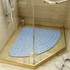 Tapetes de banho el simples cor de cor sólida em forma de banheiro tapete doméstico dreno banheiro banho de banho