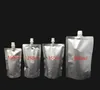 500 Stück Doypack 150 ml 250 ml 350 ml 500 ml Aluminiumfolienbeutel Stand Up Spout Liquid Bag Pack Getränke, Squeeze, Getränketüllen Beutel SN4093