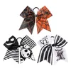 Haarschmuck Halloween Big Bow Haarbänder Kinder Mädchen Bowknot Scrunchies Fledermäuse Pferdeschwanzhalter Mode Kopfschmuck 3Styles