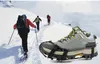 Crampones de acero al manganeso de 18 dientes para exteriores, cubiertas antideslizantes para zapatos, garras para la nieve, senderismo, zapatos de pesca, clavos, nieve, barro, hielo atrapado