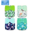 EezKoala 4pcs Pocket Baby Cloth Diaper Eco-Friendly fast dry washable Diapers Cover Reusable Baby Pocket Nappy freeshipping 210312