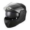 Motorcykelhjälmar Vänd upp racinghjälm Modular Dual Lens Full Face Safe Casco Capacete Cascos Para Motocross Dot