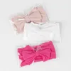 Soft Cotton Hair Accessories Children's Hairband Baby Super Stretch Bowknot Girls Diy Big Bows Solid Headbands M4065