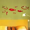 Duvar Çıkartmaları 8 PCS Çöp Balık Akrilik Ayna Yatak Odası Oturma Odası Dekor Ev Dekorasyon Aksesuarları6151102