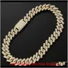 20mm Diamond Miami Prong Cuban Link Chain Choker Halsband Armband 14K Vitt guld Iced Icy Cubic Zirconia Jewelry 7Inch-24Inch Cuban Owxc6