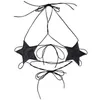 Chars de Femmes Camis Femmes 2021 Star Strappy dentelle Dentelle Push up Bra bustier Vest Crop Top Bralette Cool Girl Diy Bandage Cross Sexy Tops Streetwewe