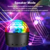 US Stock Bluetooth + Högtalarparty Ljus LED-effekter 9W Magic Ball Projector DJ Stage Lights Strobe Club Lighting Mini med fjärranslutning för dekoration
