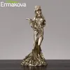 ermakova大型樹脂ブラインドギリシャの富の女神ゴジスのfortuna置物Plouto Lucky Fortune Sculptureのオフィスギフト家の装飾210607
