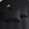 Pure Bedding sets Black Duvet covers Solid Bed Linen Euro Beddings Gray Quilt Cover Pillow Shams 200x200 135x200 211007