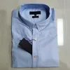 Мужская рубашка с короткими рукавами Футболка повседневная весенняя тонкая рубашка Азиатский размер: M-2XL Различные цвета Оксфорд Текстиль формальные рубашки Пуговицы