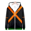 Męskie kurtki męskie My Hero Academia Hoodie Izuku Midoriya Shouto Todoroki Boku Bez Cosplay Costume 3D Autumn Hooded OPIPPER KURTA ZMUTER