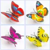 Pegatinas de pared de mariposa LED 3D lámpara de luz nocturna calcomanías brillantes pegatina decoración de la casa decoración de escritorio de fiesta en casa