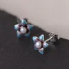 blue porcelain earrings