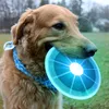 Jouet pour animaux de compagnie résistant aux morsures Sport Frisbee nuit Formation Chien Soucoupe volante Longue durée de vie de la batterie Lumière LED étanche Frisbees HH0008