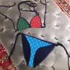 Çok Renkli Panelli Bikinis Düşük Bel Plaj Thongs Vintage Halter Bikini Charm Kadınlar Mini Beach Sütyen Külot