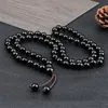 8mm collana di perle di luce nera fili bracciali donna mala pietra naturale preghiera gioielli di moda per uomo bracciale classico amici regali