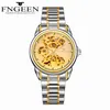 Wristwatches FNgeen Kobiety Zegarek Mechaniczny Wodoodporne Luminous Hands Female Clock Gold Zegarki Orologio Donna Reloj Automatico Para Mujer