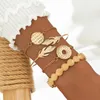 Link Chain Bohemian Rhinestone Butterfly Armband elegant för kvinnor Guldfärgarmband Set RVS Goud Armbanden Kent22