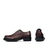 El yapımı Derby Ayakkabı Düz ​​Topuk Hakiki Deri Erkekler Örgün İş Ayakkabısı İnek Deri Oxfords
