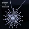 Red Trees Drop Arrival Luxury AAA Cubic Zirconia Beautiful Snowflake Shape Christmas Brooch Pins Pendant Compatible