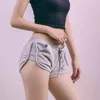 Frau hohe Taille schlanke Baumwollstrick-Sportshorts, elastische weibliche Heim-beiläufige kurze feminino Sommer-Fitness-Shorts 210719