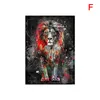 Muurstickers Abstracte leeuwen olieverfschilderijen Moderne kleurrijke dieren Posters en prints kunst