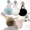 Novo Doce Dormindo Boneca Keychains Bonito Boneca Fluffy Pompom Chaveiro Chaveiro Bolsa Para As Mulheres Meninas Moda Jóias Presente G1019