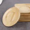 Bambu sås tallrik runda kvadrat krydda maträtt mini tallrikar sushi dopparplattor kopp matta