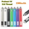 Ugo T3 Battery Batterie Preriscaldamento 1300mAh Preheat VV VAPE PEN510 Thread Bottom Double USB Charger Port per EVOD MT3 Ego CE4 ECIG