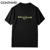 T-tröjor Streetwear hip hop 3d kedja kortärmad tshirts casual punk rock gothic lösa tee mode hajuku toppar 210602