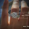 Women Sparkly Zircon Ring Engagement Wedding Gift Rings for Love Girlfriend Fashion Jewelry Accessories Size 6-10