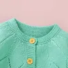 Bébé Chandails Manches Longues Nouveau-Né Bebes Unisexe Tricoté Vestes Manteaux 0-18m Casual Infant Garçons Filles Tricots Cardigans Hiver Y1024