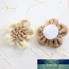 DIY Naturlig handgjord jute burlap blomma handgjord dekoration retro vind presentförpackning för jul bröllop dekor plagg fabrik pris expert design kvalitet