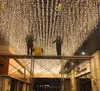 LED ICICLE STRING Noel Peri Işıkları Düğün Partisi Perde Bahçesi Deco için Açık Ev