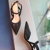 OP QualityGauze Sangle de bracelet Chaussures robes Chaussures de la femme noire de la femme DÉCOLATION DÉCOLATIVE MODE COFFORTS Sandales à talons hauts Chaussure d'usine