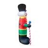 Giant Inflatable Santa Claus Christmas Outdoor Garden Ornaments Xmas Year Party Decoration Air Nutcracker Dolls 211105