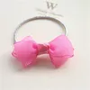 Boutique 40 stks Mode Leuke Gaas Vlinderdas Elastische Haarbanden Solid Kawaii Kant Bowknot Pony Tail Holder Rubber Band