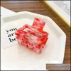 Clamps Hair Jewelry Korea Style Hollow Square Acetic Acid Mixed Color Girls Claws For Women Geometric Scrunchies Ponytail Head Clips Drop De